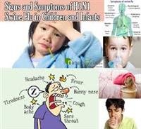 What are the symptoms of the flu in children?